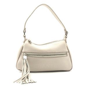 Chanel One-shoulder Shoulder Bag Leather Ivory